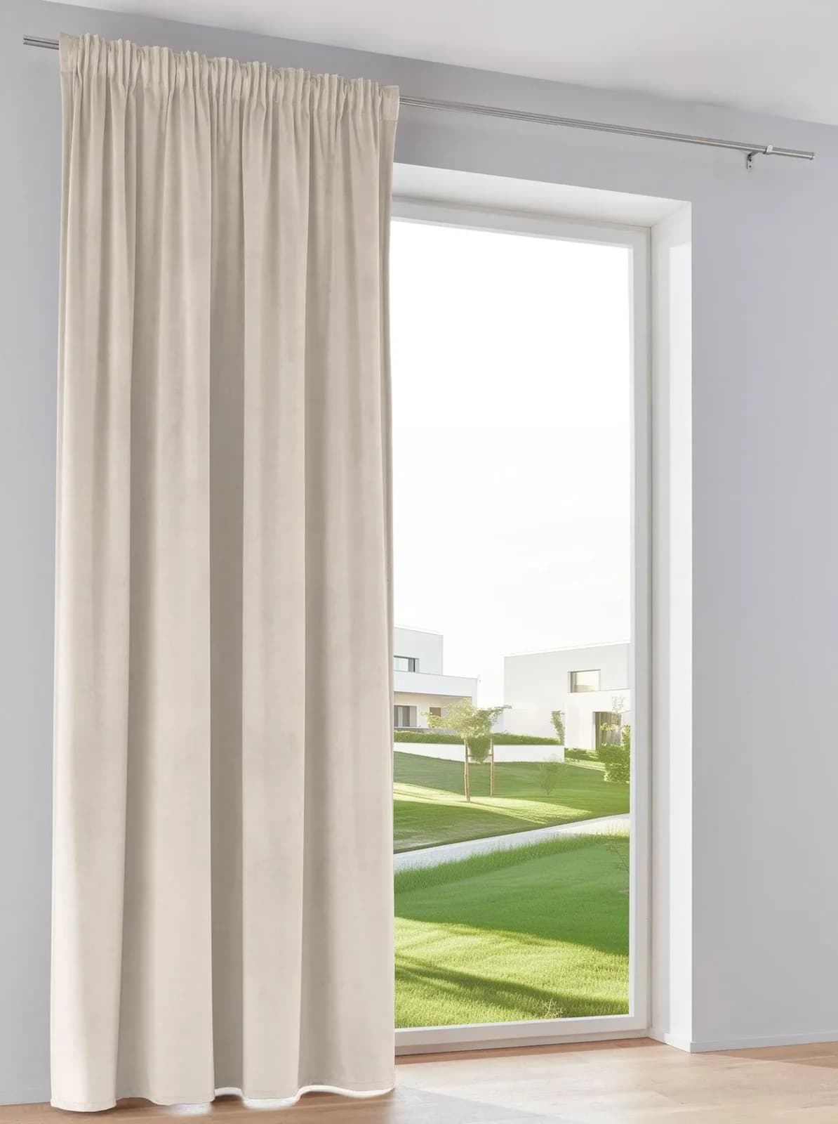 HEINE HOME Vorhang sanftes Weiß 140x225 cm Polyester Samt-Optik