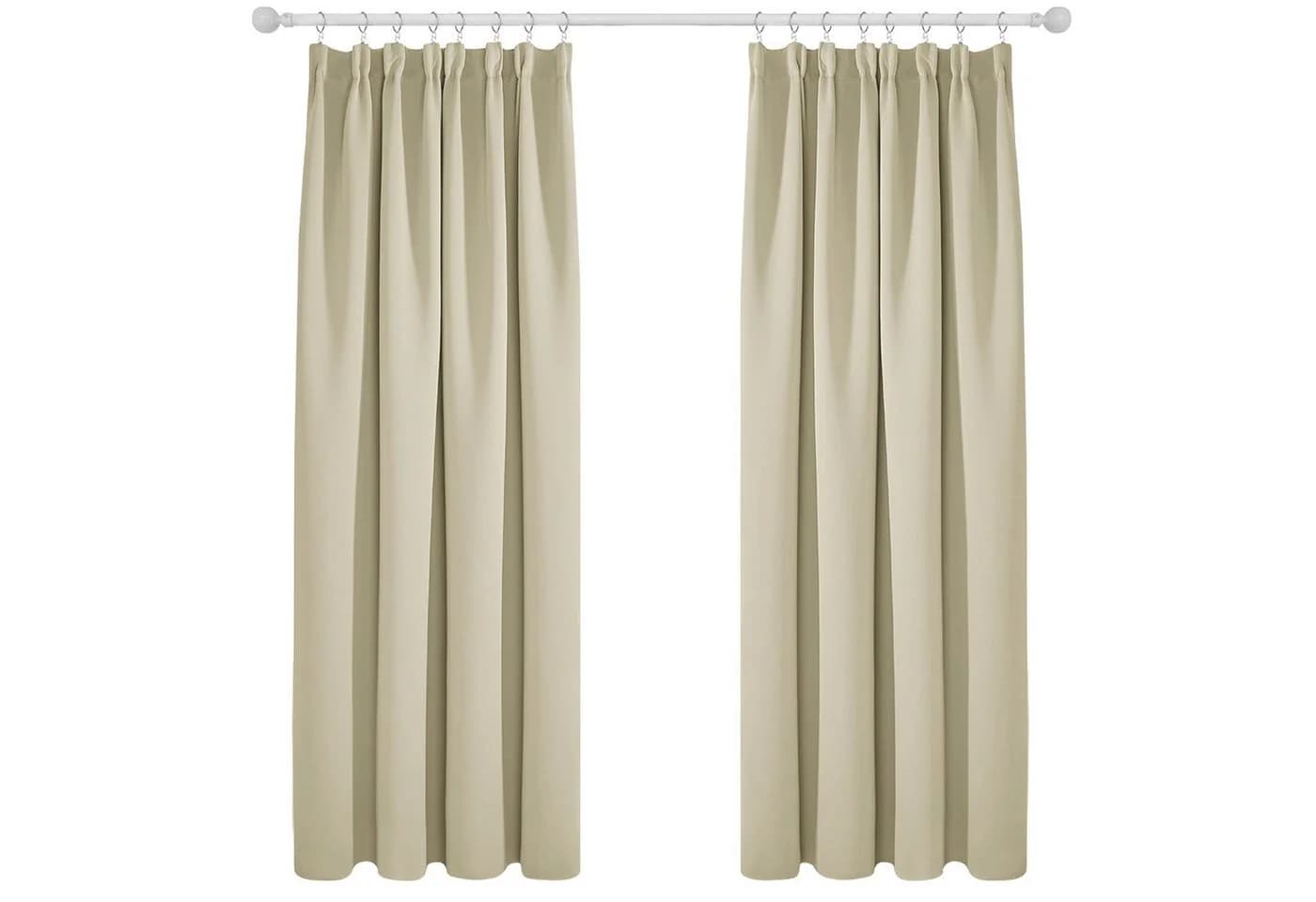 Deconovo Verdunkelungsvorhang Blickdicht Beige