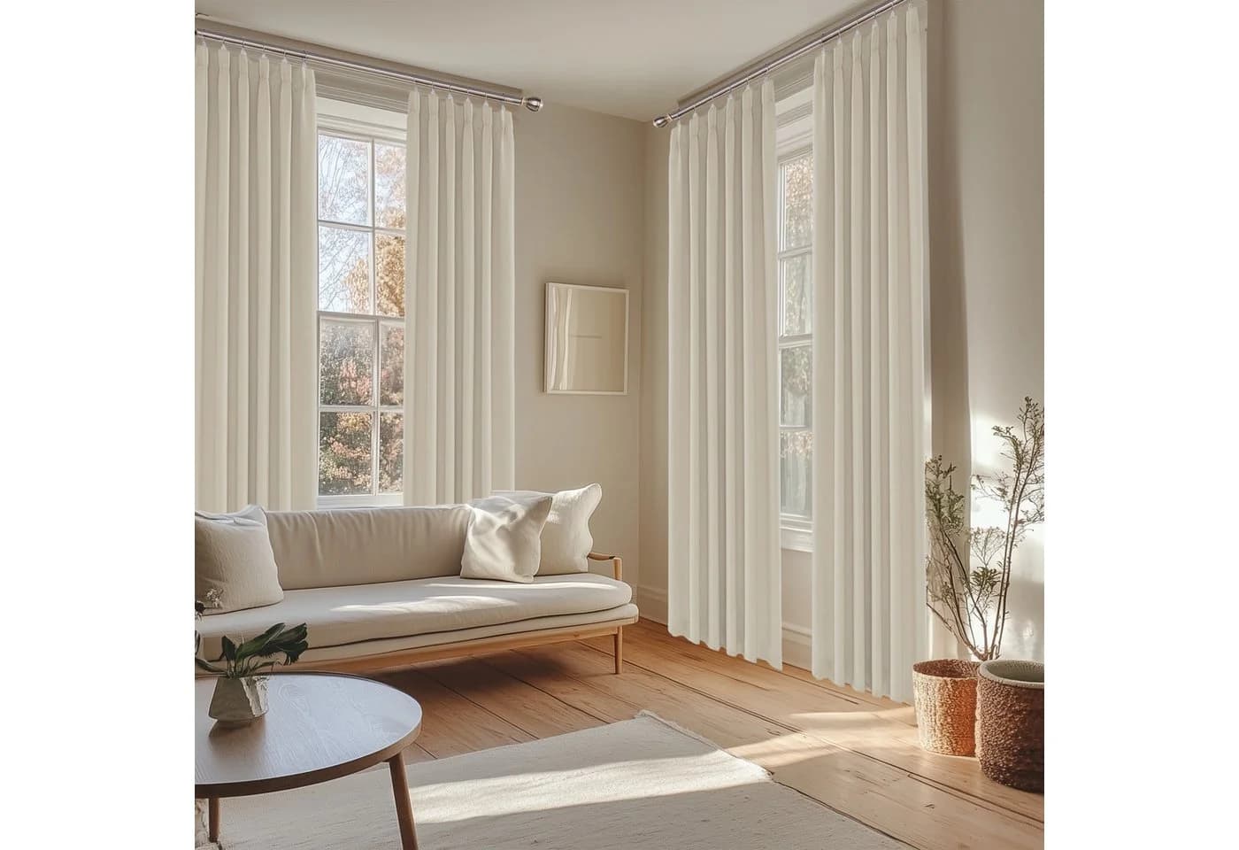 Deconovo Verdunkelungsvorhang Blickdicht Beige - Bild 2
