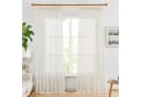Deconovo Halbtransparente Gardinen mit Kräuselband Voile Vorhänge für Wohnzimmer, Lichtfilterung Bild 1