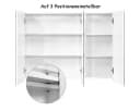 COSTWAY Spiegelschrank Weiß mit verstellbaren Ablagen Bild 5