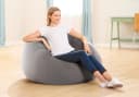 Intex Luftsessel Beanless Bag Chair Grau Aufblasbar Bild 2