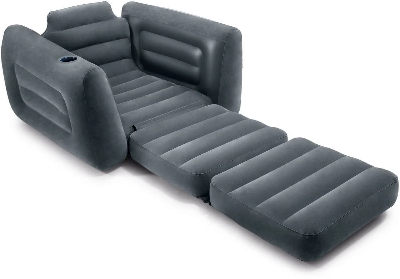 Intex Pull Out Chair Grau Aufblasbarer Sessel mit Bettfunktion