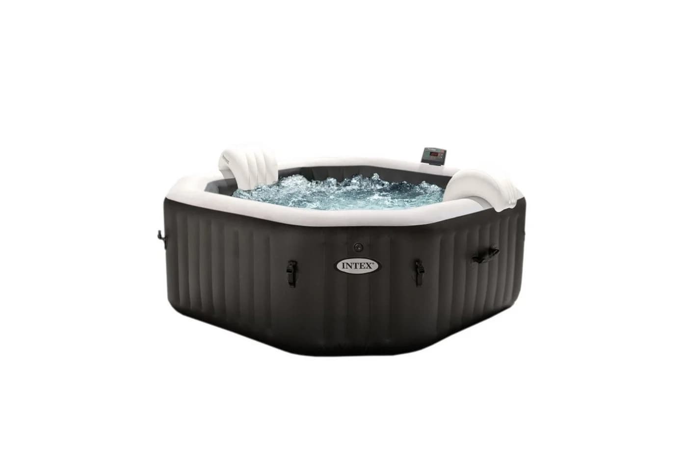 Intex Whirlpool PureSPA "Jet & Bubble Deluxe" Octagon Onyx-Schwarz