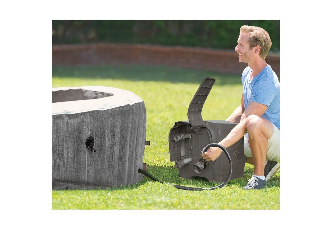 Intex Pure SPA Bubble Massage Greywood Deluxe Whirlpool Grau - Bild 5