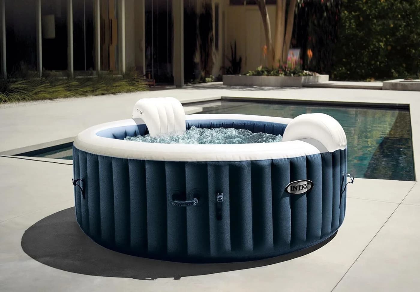 Intex Whirlpool Pure Spa Außen-Whirlpool Blau 77 Bubble Massage