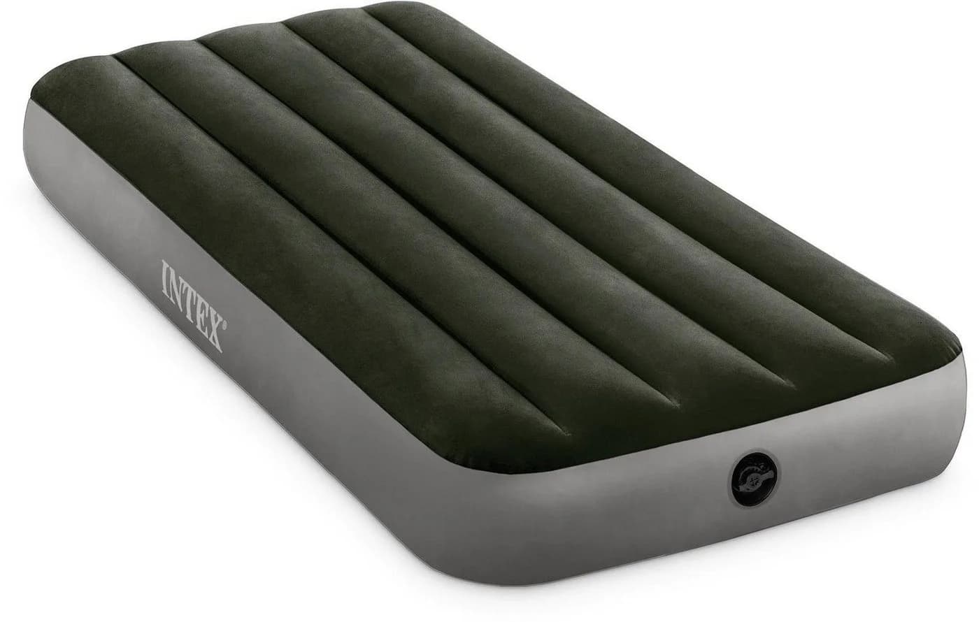 INTEX Dura-Beam DOWNY Luftbett Gr. 76 Grau/Grün mit Fußpumpe - Bild 2