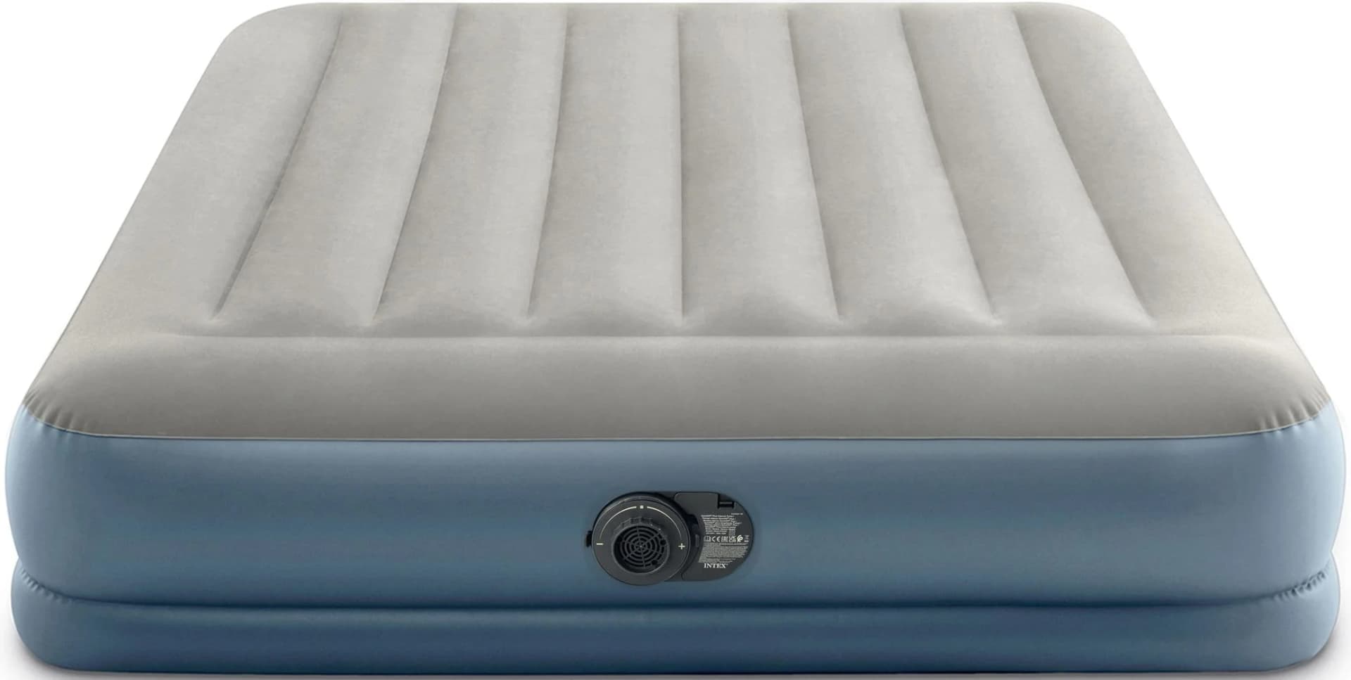 INTEX DuraBeam Mid-Rise Luftbett grau mit integrierter Pumpe