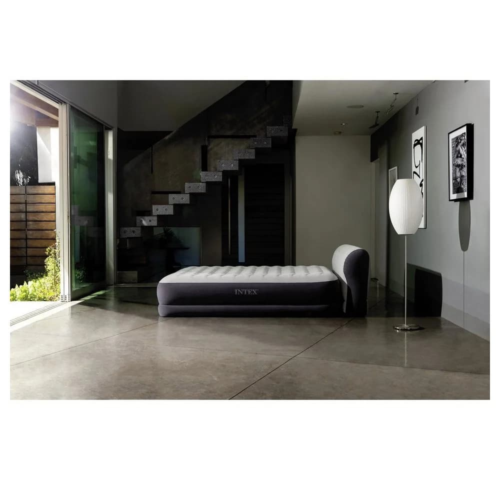 Intex Luftbett DuraBeam UltraPlushHeadheadboard Grau mit integrierter Pumpe - Bild 2