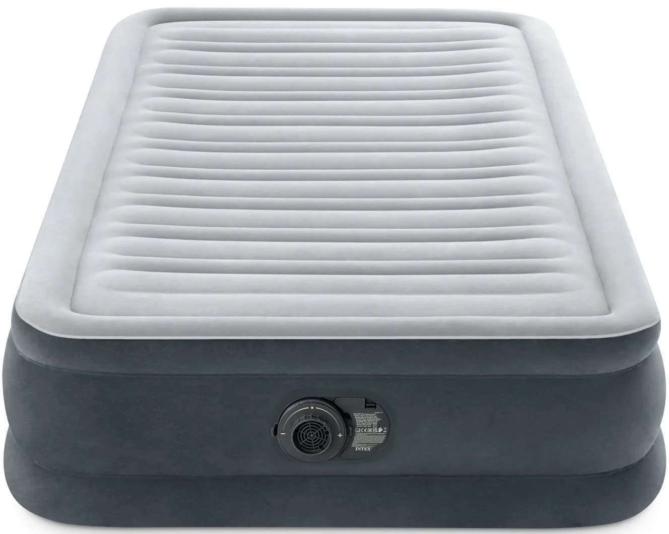 INTEX Luftbett DuraBeam ComfortPlushMidRise mit Pumpe Grau