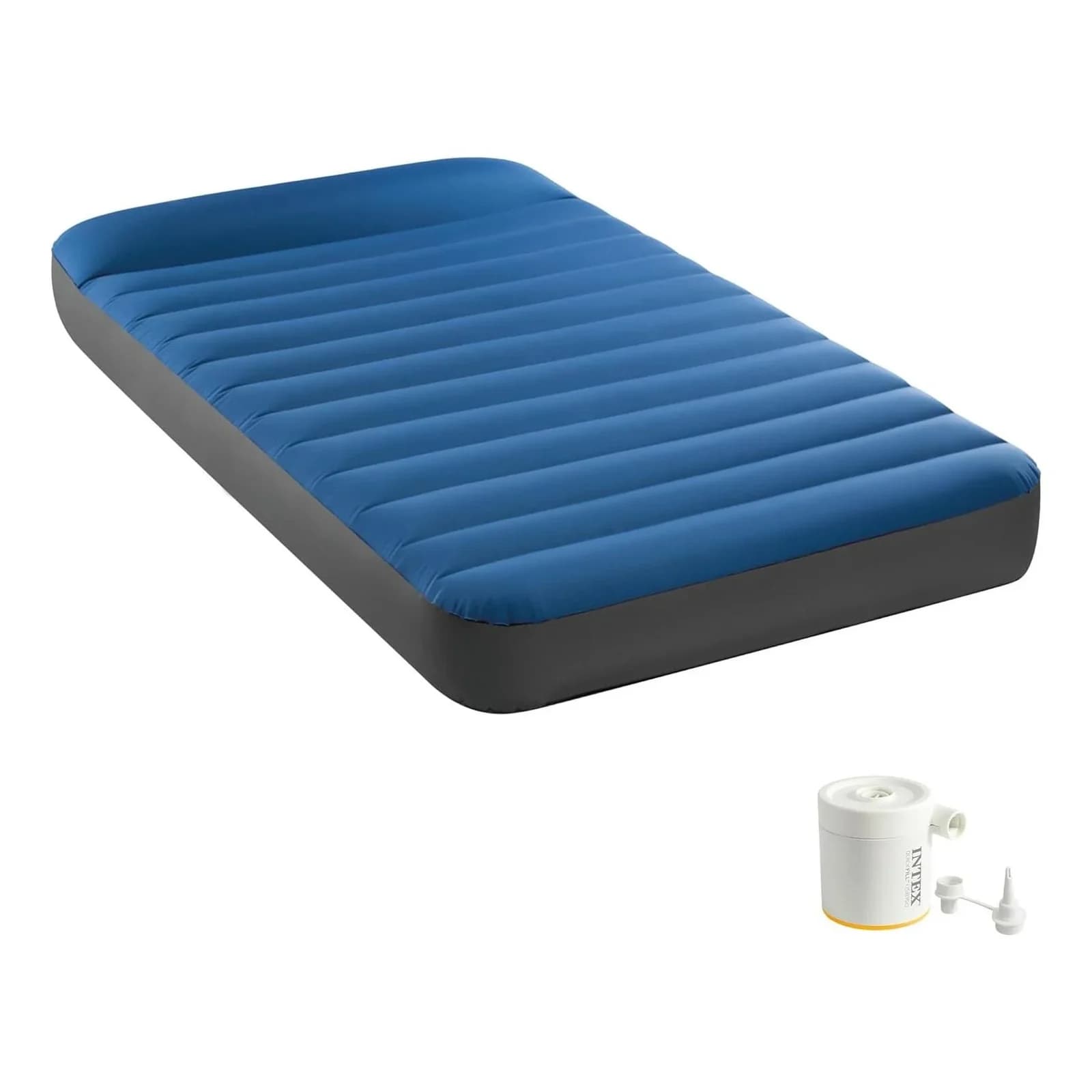 Intex Luftbett Camping-Matratze TruAire Dura-Beam mit USB150 Pumpe, Blau