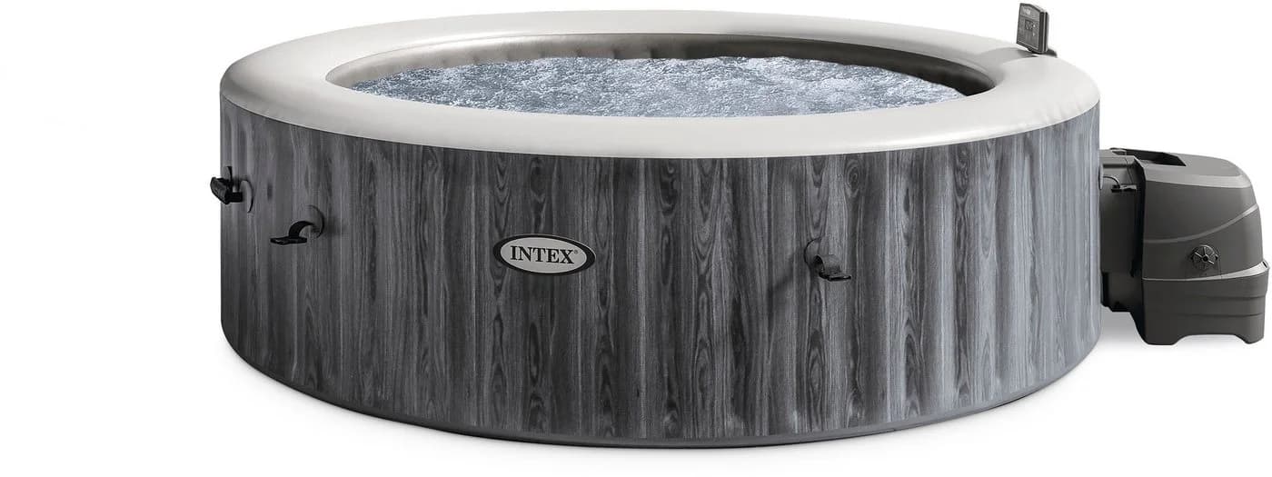 Whirlpool INTEX Greywood Deluxe Grau mit Holzmaserung 165 cm Durchmesser - Bild 4