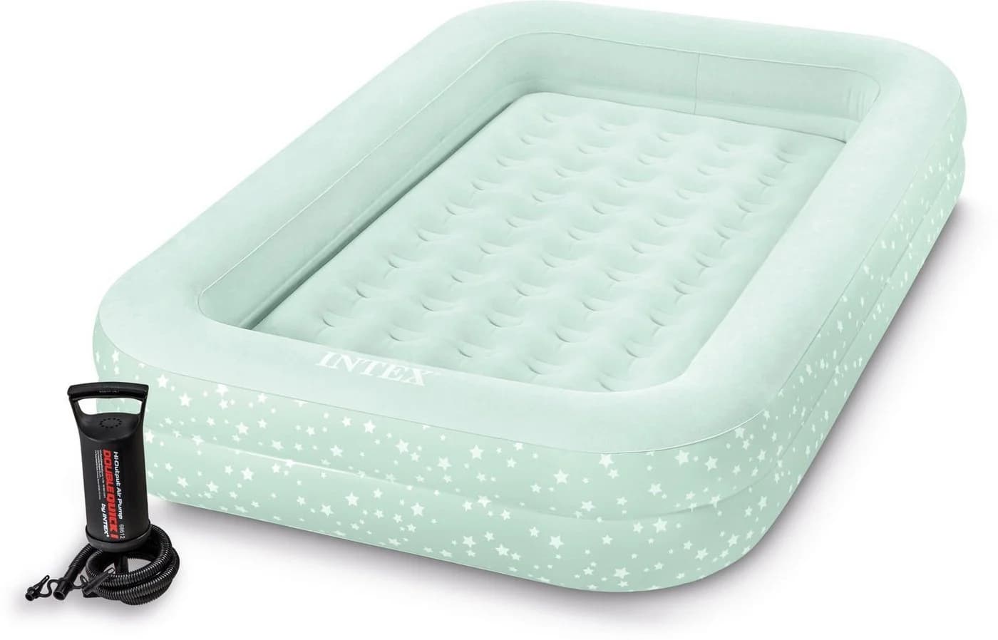 INTEX KidzTravel Luftbett Kinder Reisebett Mintgrün mit Handpumpe - Bild 3