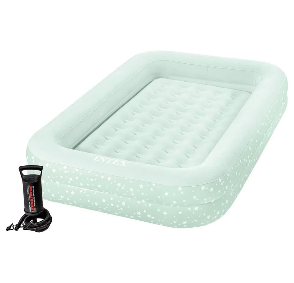 INTEX KidzTravel Luftbett Kinder Reisebett Mintgrün mit Handpumpe - Bild 4