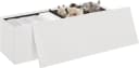 EUGAD Sitzbank mit Stauraum Weiß/Beige Teddyfleece 200 kg belastbar Bild 2