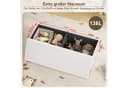 EUGAD Sitzbank mit Stauraum Weiß/Beige Teddyfleece 200 kg belastbar Bild 4