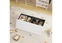 EUGAD Sitzbank mit Stauraum Weiß/Beige Teddyfleece 200 kg belastbar Bild 5