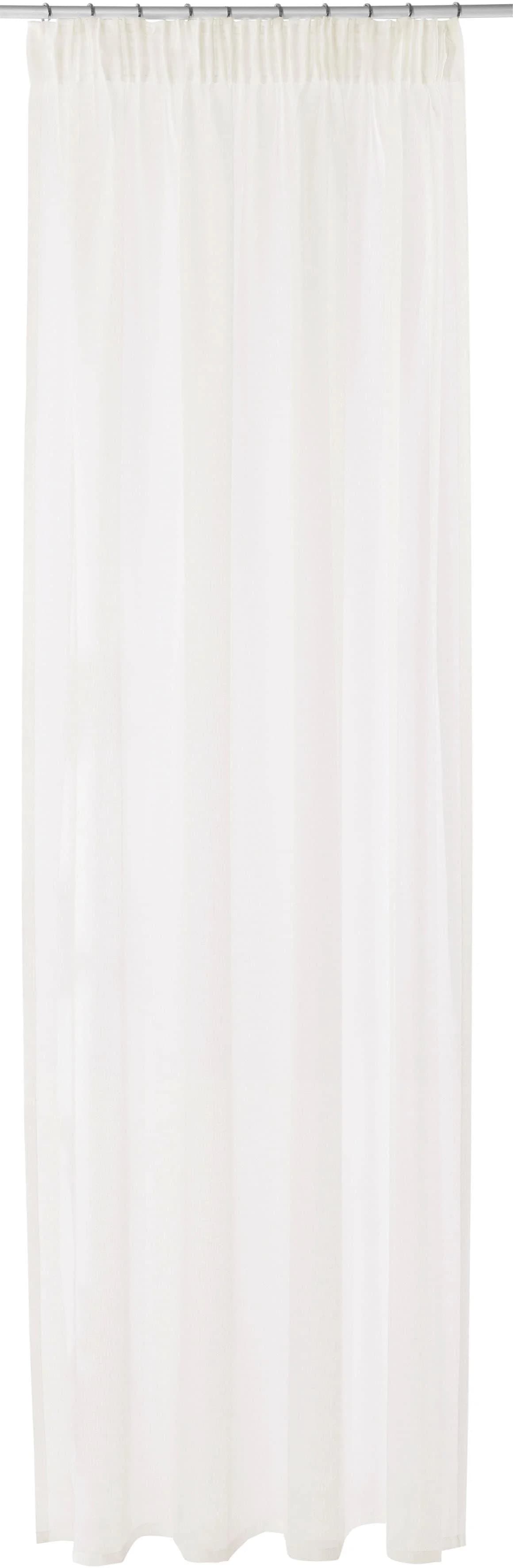 Gardine MY HOME Regina 2-er Set Creme Transparent Leinenoptik