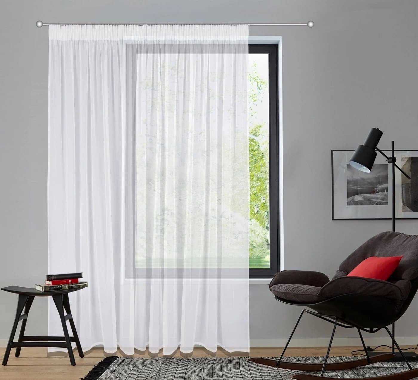 Gardine MY HOME Dolly Weiß Transparent Gewebt Polyester - Bild 2