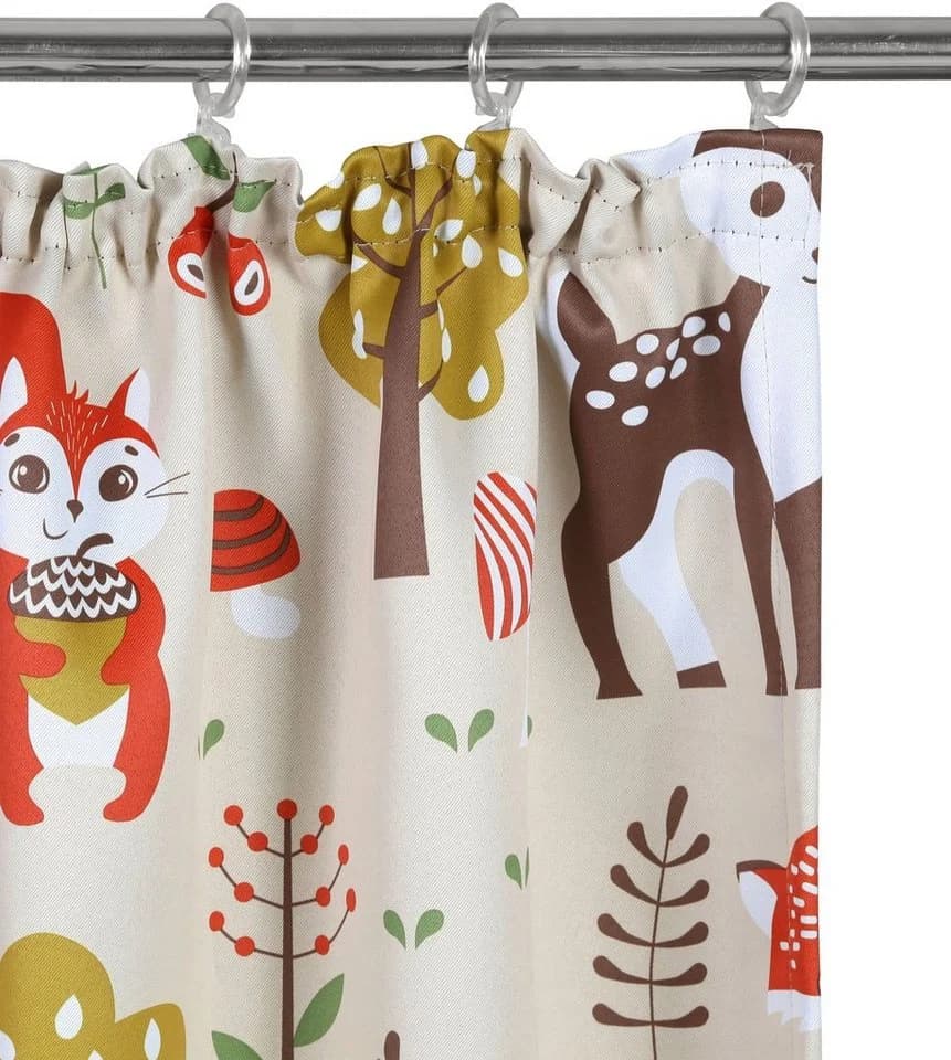OTTO HOME Verdunkelungsvorhang Waldtiere Beige Bunt - Bild 4
