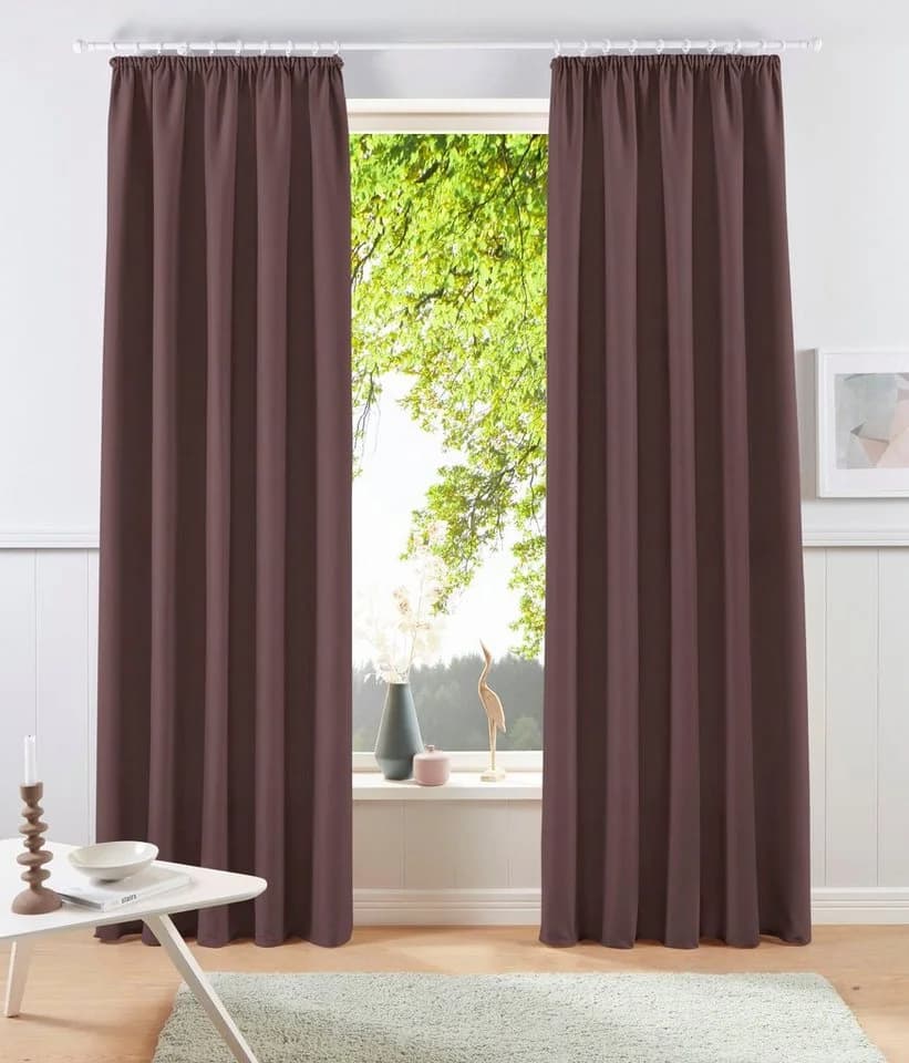 OTTO HOME Vorhang Raja 2er-Set Braun Kräuselband Modern - Bild 2