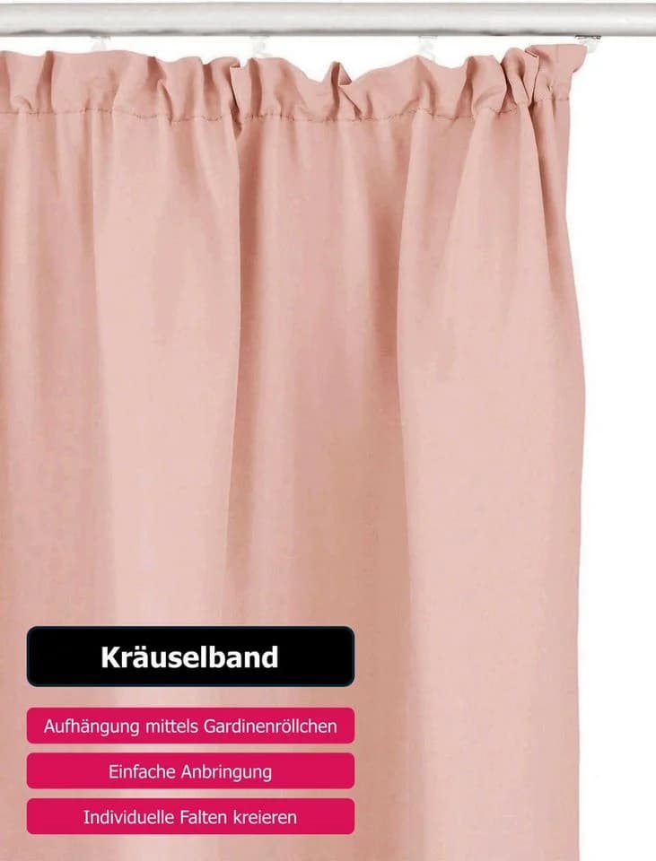OTTO HOME Vorhang Raja Rosa 2er-Set Kräuselband - Bild 4