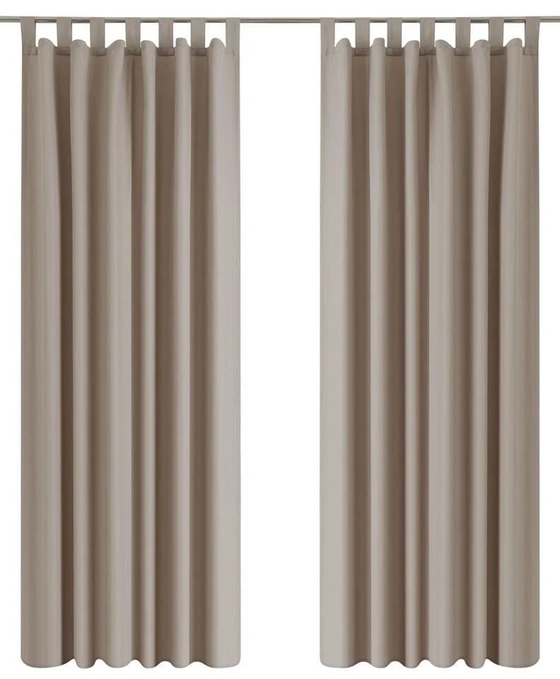 OTTO home Vorhang Parry 2er Set Grau Schlaufen blickdicht Polyester