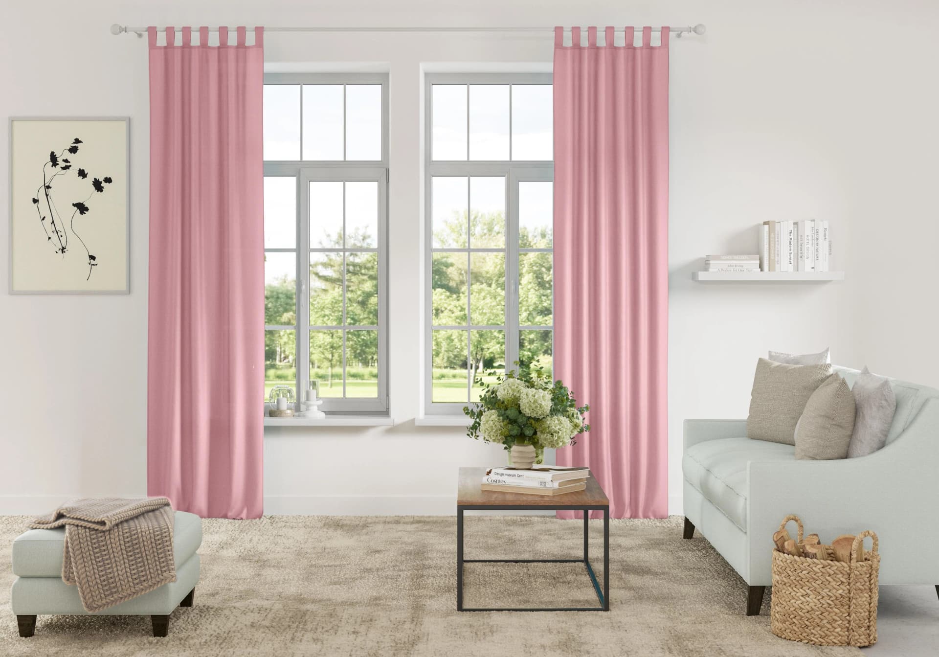 Vorhang MY HOME "Parry" Rosa Blickdicht