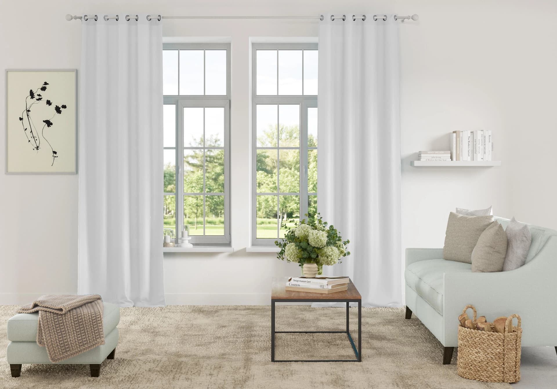 OTTO HOME Vorhang Parry 2-er Set Beige Blickdicht Polyester