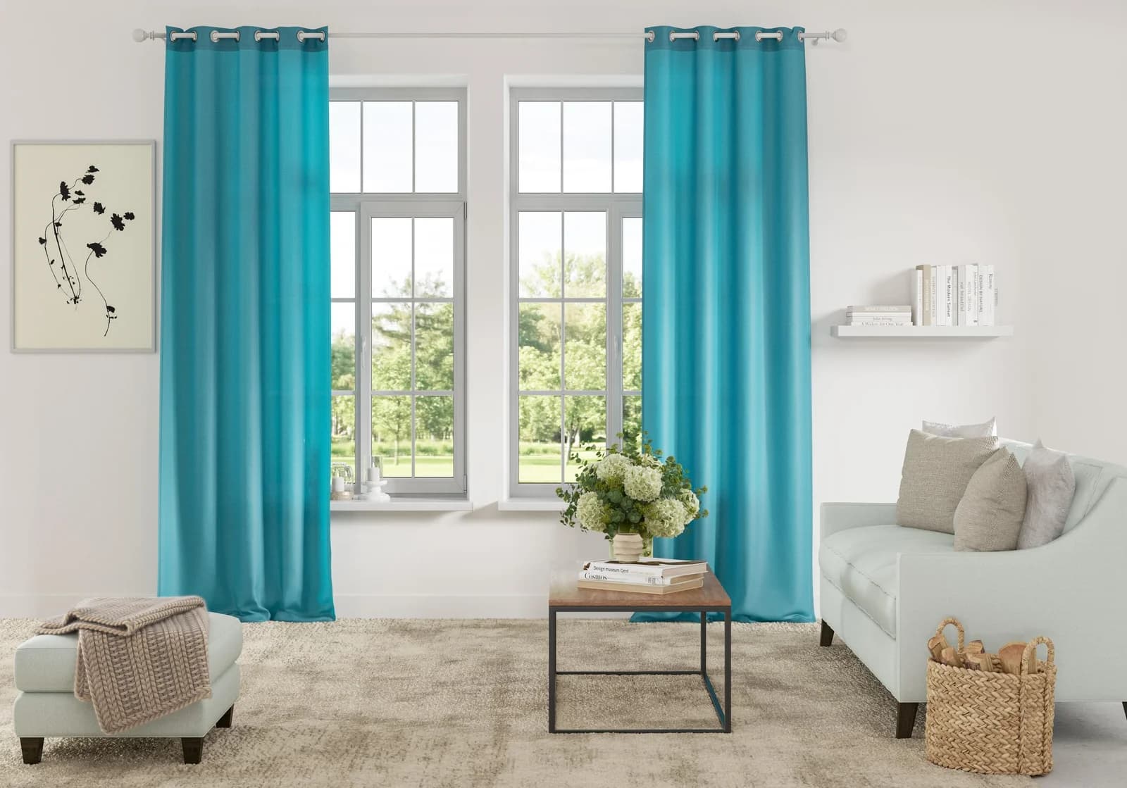 my home Vorhang Parry Blau Blickdicht