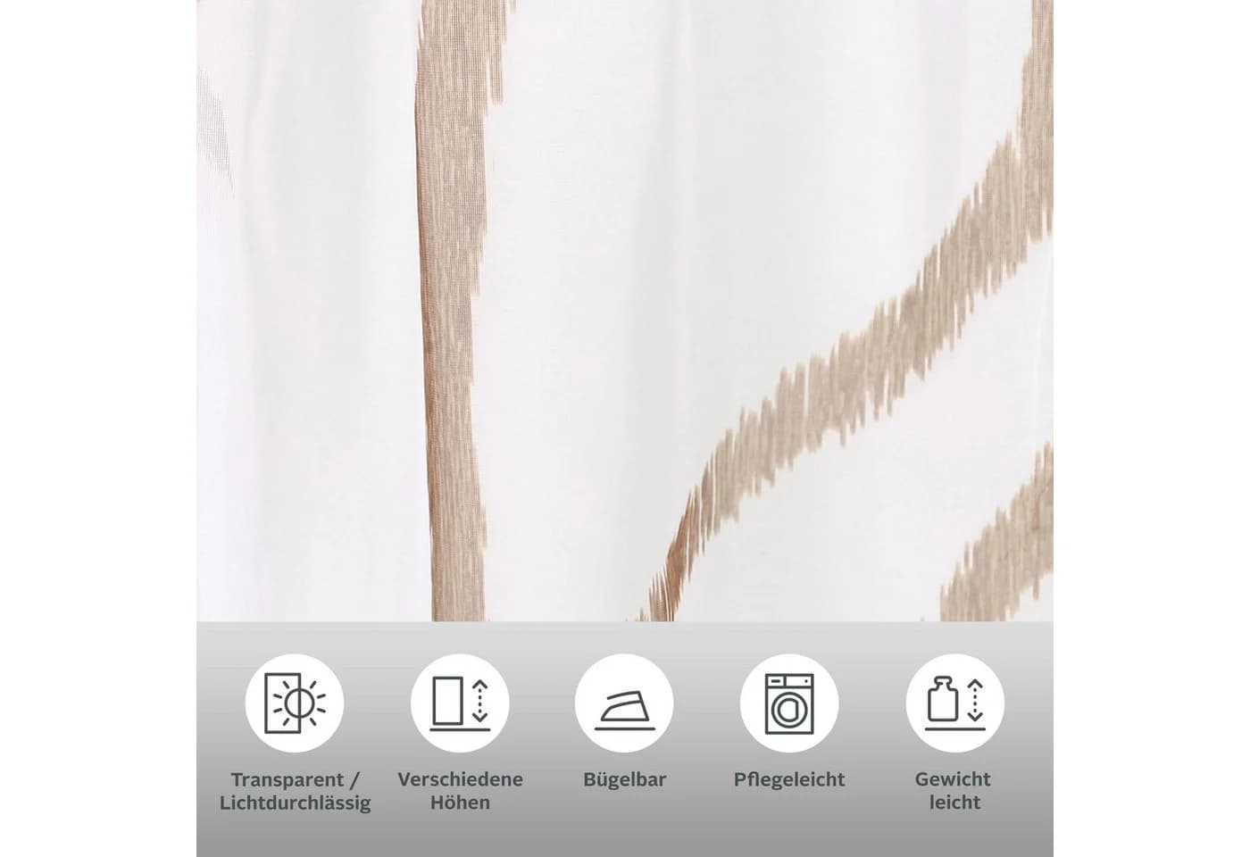 OTTO HOME Gardine Bene Taupe Transparent Polyester - Bild 3