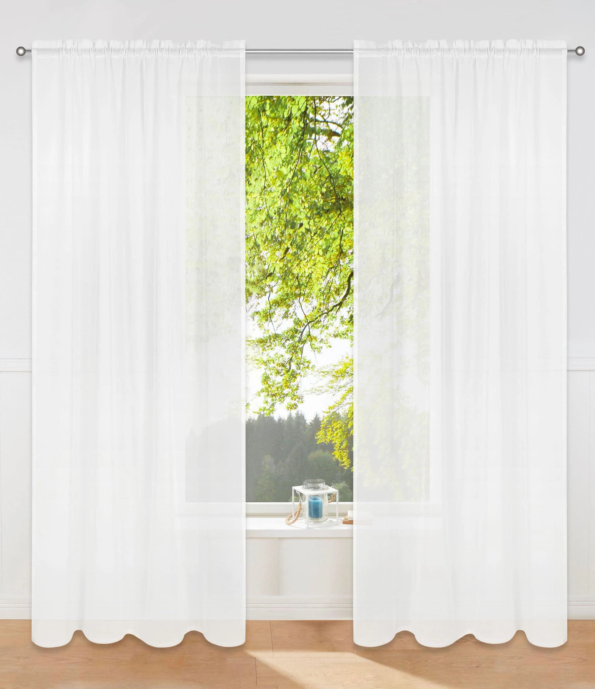 Gardine MY HOME Dolly Weiß Transparent