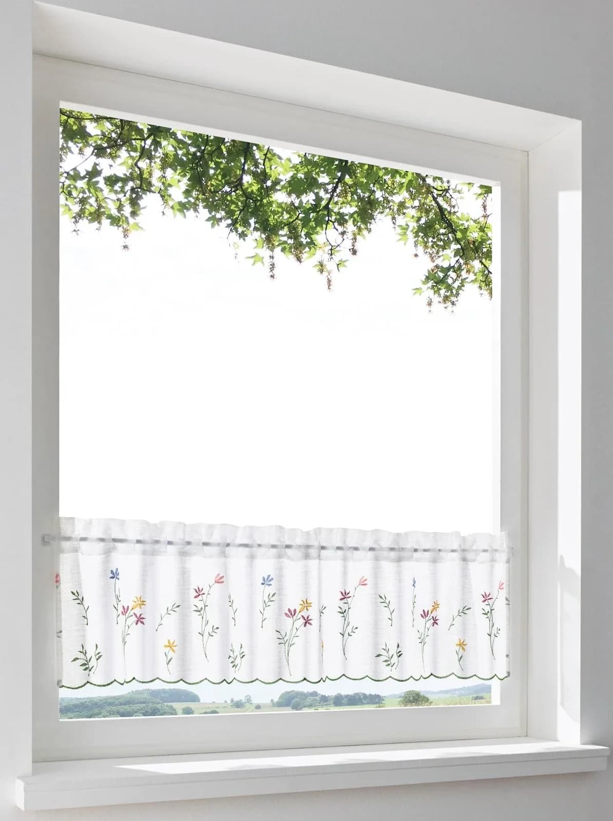 HEINE HOME Scheibengardinen Weiß-Bunt