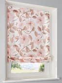 heine Raffrollo halbtransparent mit Blüten-Print und Ösen Bild 1
