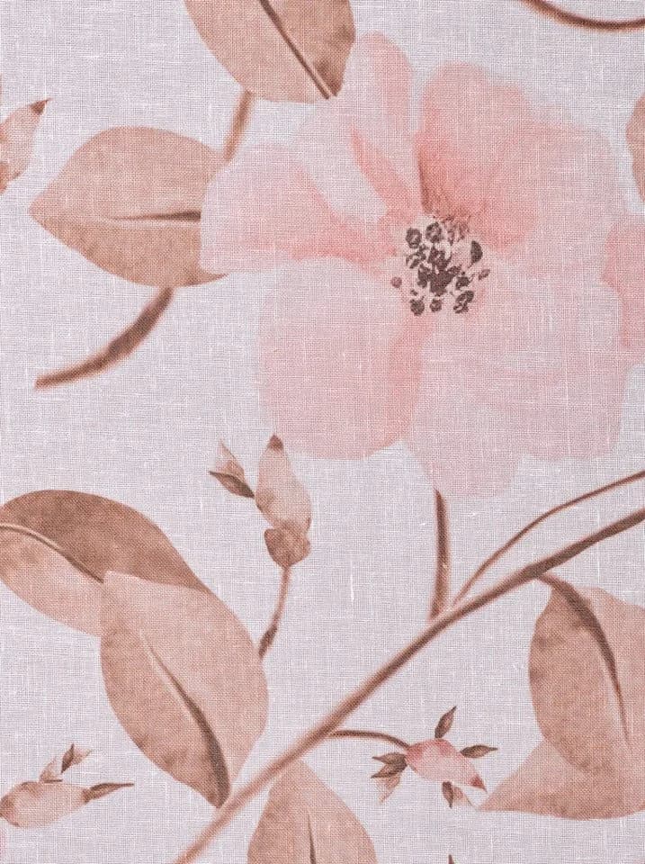 heine Raffrollo halbtransparent mit Blüten-Print und Ösen - Bild 3