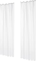 Deconovo Voile Gardinen 2er Set Transparent Stores Schal Schlafzimmer Bild 3