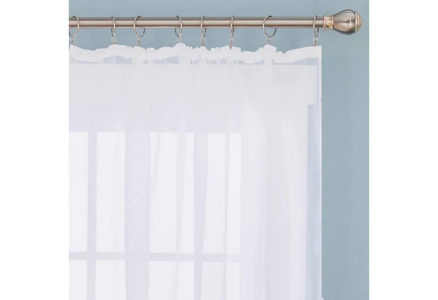 Deconovo Voile Gardinen 2er Set Transparent Stores Schal Schlafzimmer - Bild 4
