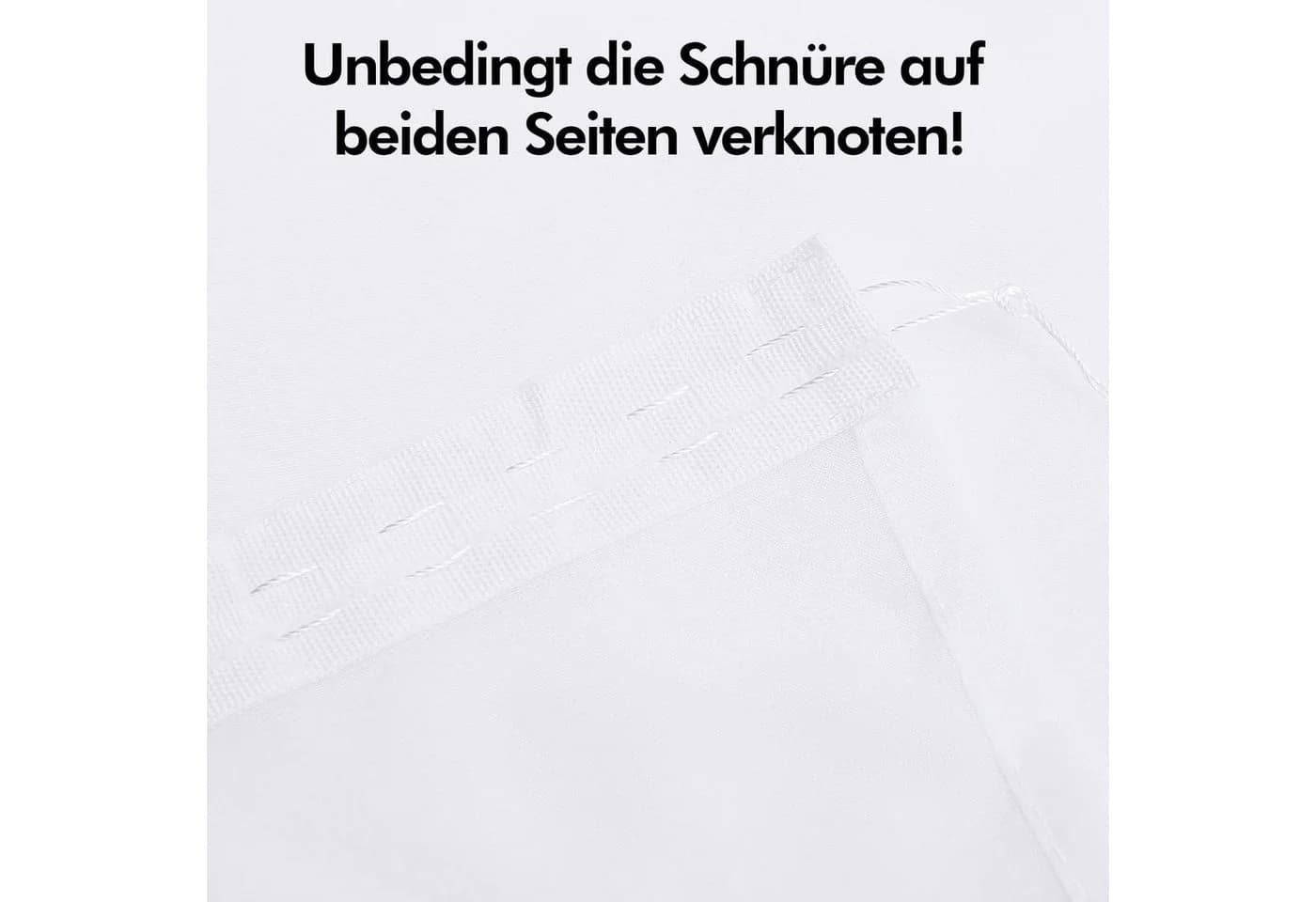 Deconovo Voile Gardinen 2er Set Transparent Stores Schal Schlafzimmer - Bild 5