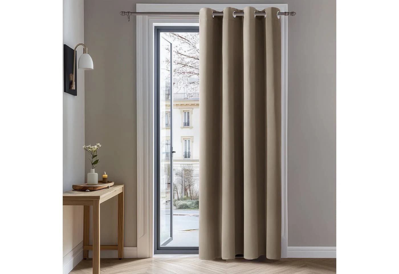 Deconovo Verdunkelungsvorhang Taupe Blickdicht mit Ösen - Bild 3