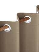 Deconovo Verdunkelungsvorhang Taupe Blickdicht mit Ösen Bild 4
