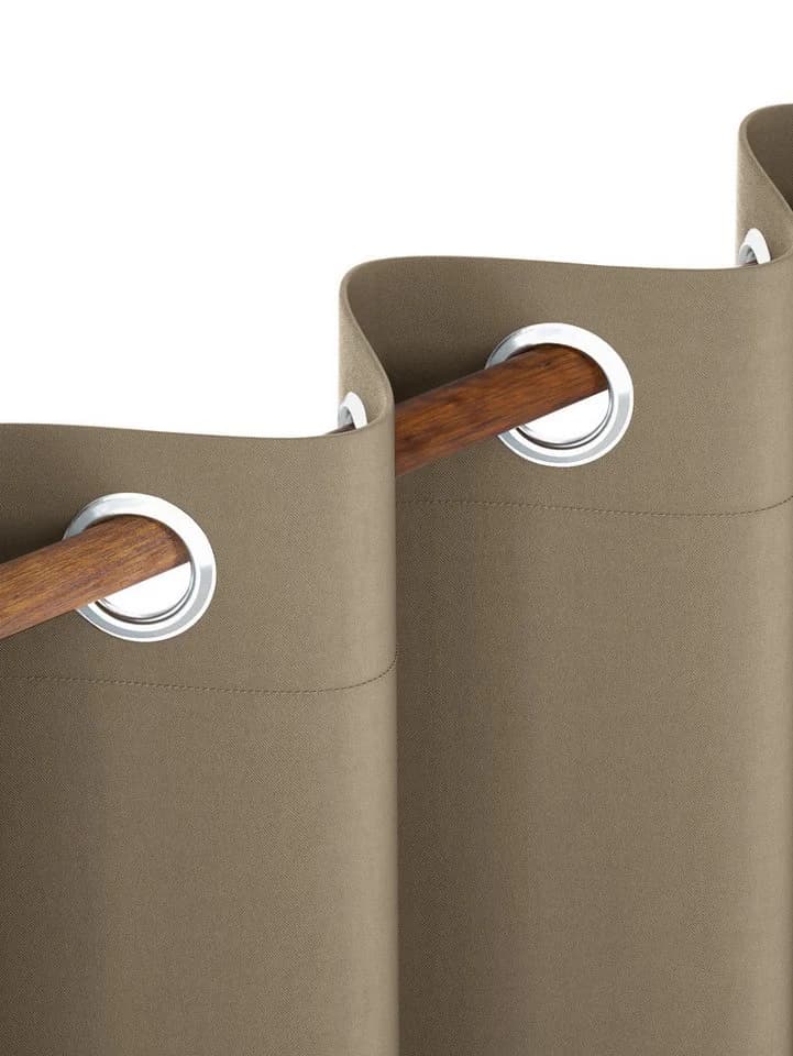 Deconovo Verdunkelungsvorhang Taupe Blickdicht mit Ösen - Bild 4