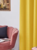 Deconovo Verdunkelungsvorhang Senfgelb Blickdicht mit Ösen Bild 3