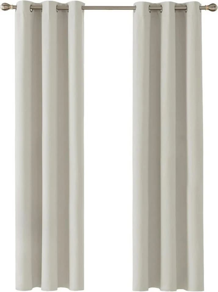 Deconovo Verdunkelungsvorhang 2er Set Beige Thermo mit Ösen - Bild 4