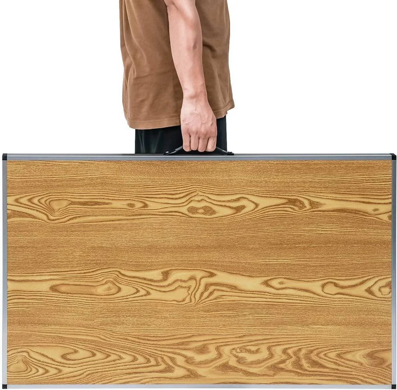 EUGAD Campingtisch höhenverstellbar klappbar MDF Aluminium Stahl - Bild 4