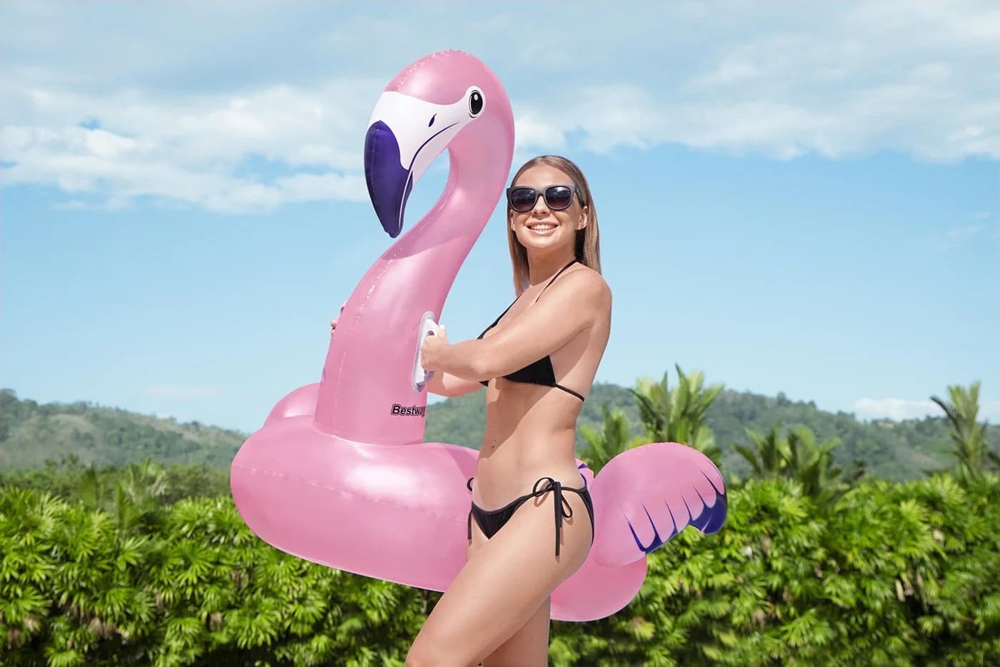 Bestway Schwimmtier Luxury Flamingo Rosa PVC mit Glitzerakzenten - Bild 4