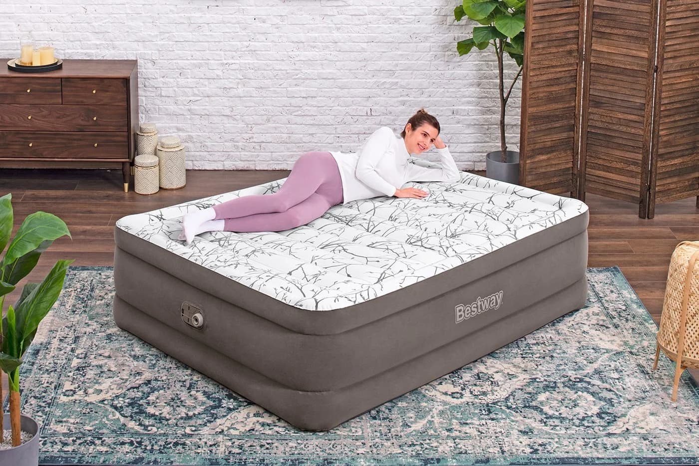 Bestway TriTech Doppelluftbett Fashion Flock mit integrierter Elektropumpe - Bild 3
