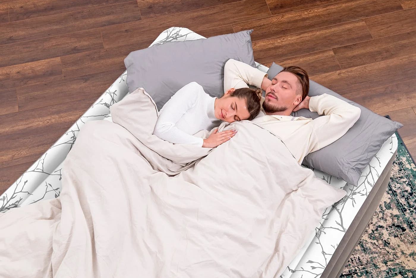 Bestway TriTech Doppelluftbett Fashion Flock mit integrierter Elektropumpe - Bild 4