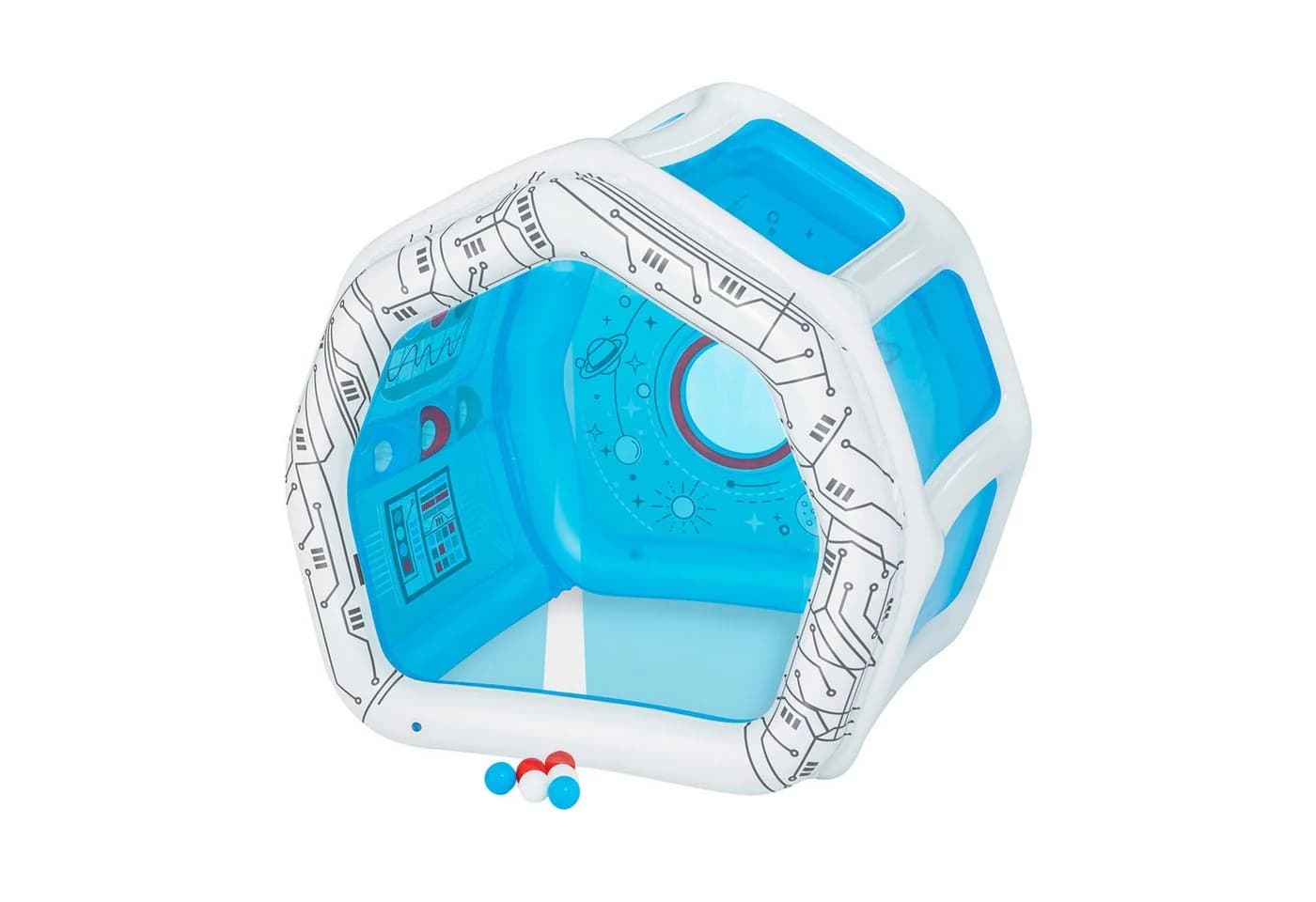 Bestway Aufblasbares Spielhaus Space Station Exploration Blau PVC - Bild 2