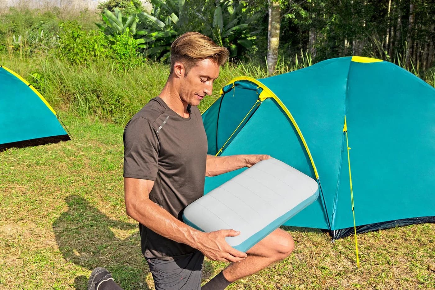 Bestway Alpinelite Luftkissen blau ergonomisches Design