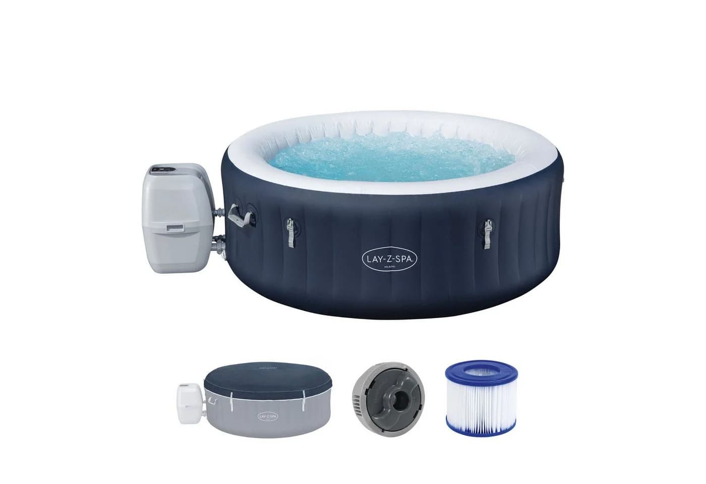 Bestway LAY-Z-SPA Miami AirJet Energiespar-Whirlpool Dunkelblau - Bild 2